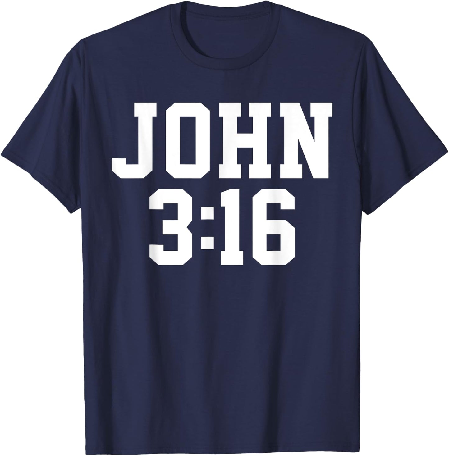 Christian John 3:16 Gift Bible Verse T-Shirt - T-Shirt | Navy
