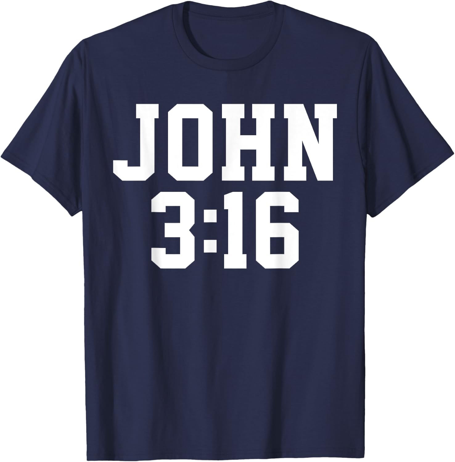 Christian John 3:16 Gift Bible Verse T-Shirt - T-Shirt | Navy