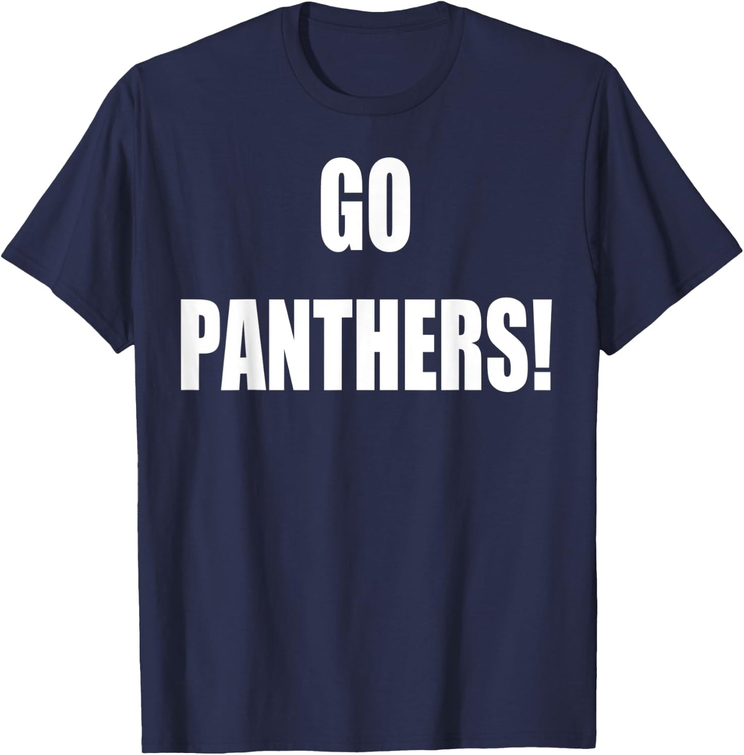 Go Panthers School Spirit T-Shirt - T-Shirt | Navy