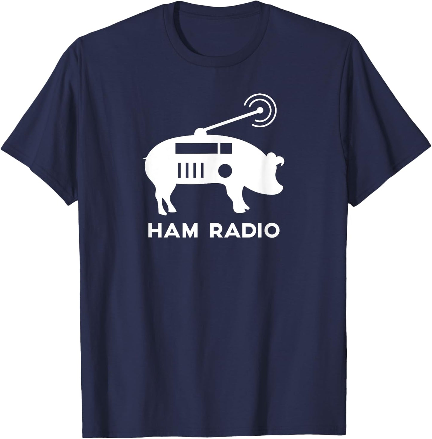 Ham Radio Pig Shirt T-Shirt - T-Shirt | Navy