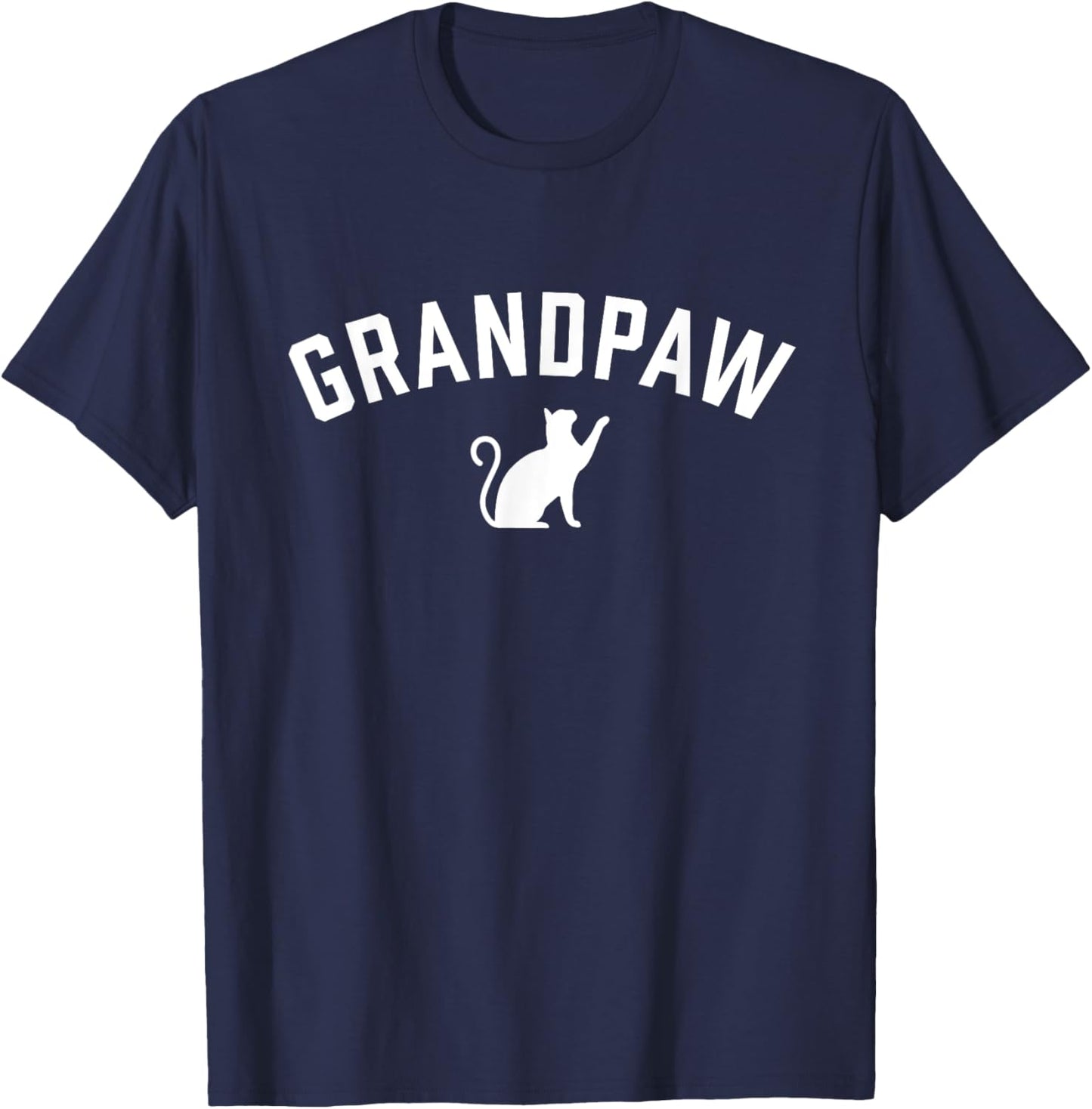 Grandpaw Funny Cat Grandpa T-Shirt - T-Shirt | Navy