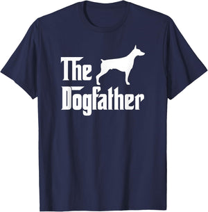 The Dogfather Doberman Silhouette Funny Dog Gift T-Shirt - T-Shirt | Navy