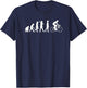Evolution Of A Cyclist - Funny Cycling T-Shirt - T-Shirt | Navy