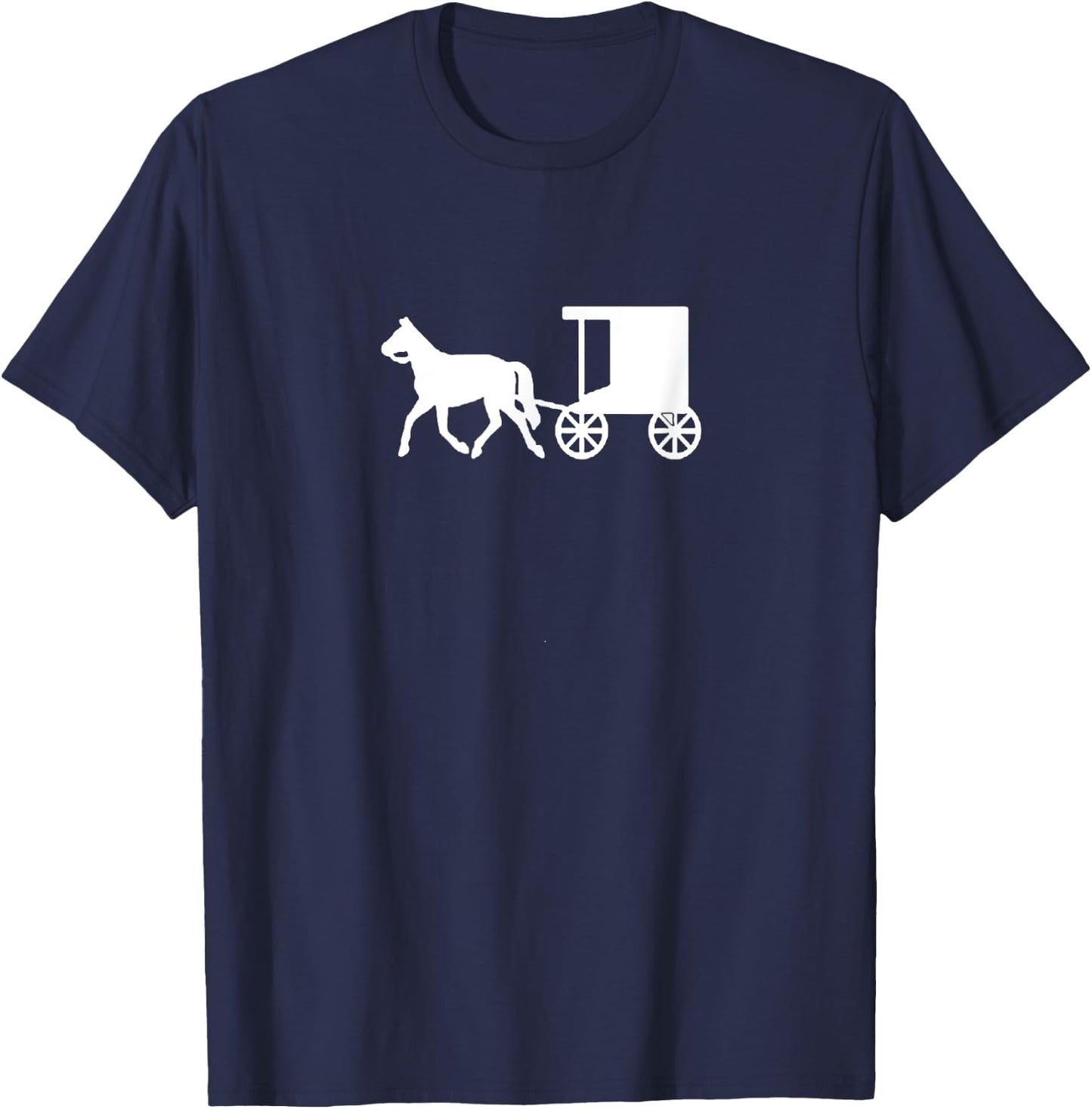 Amish Shirt, Horse & Buggy T-Shirt - T-Shirt | Navy