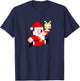 8-Bit Santa Claus Christmas T-Shirt - T-Shirt | Navy
