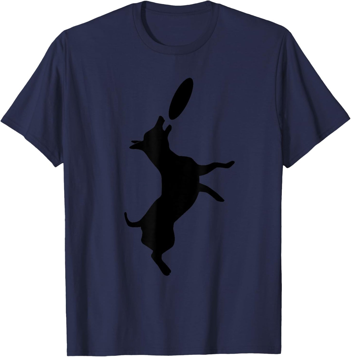 Dog, Pet, Canine | Frisbee T-Shirt - T-Shirt | Navy