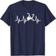 Love Spin Heartbeat Funny Gym Workout Fitness Spinning Class T-Shirt - T-Shirt | Navy