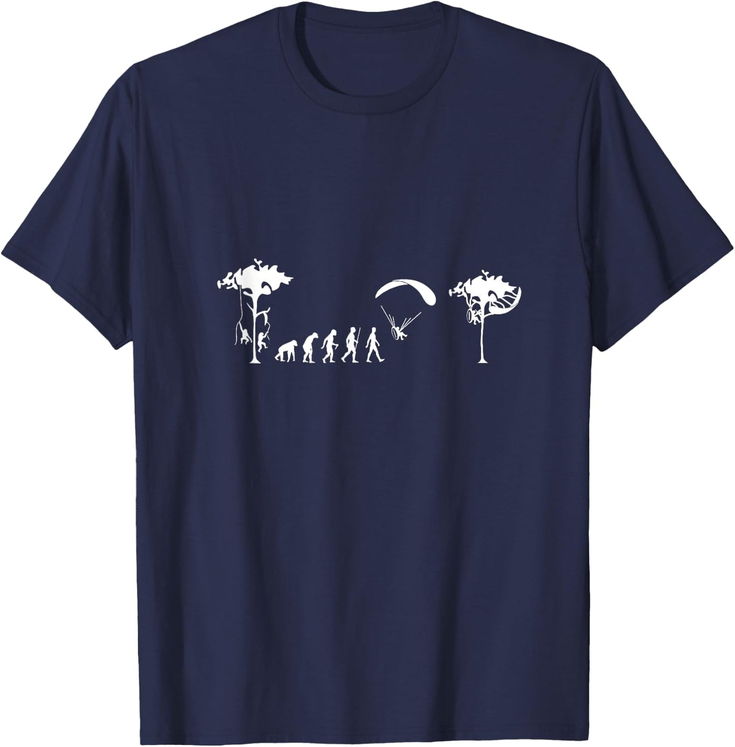 Paramotor PPG Paragliding Sports Funny Evolution T-Shirt - T-Shirt | Navy