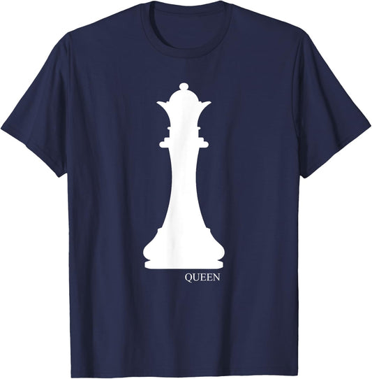 Queen Chess Piece Group Costume Chess Club Chess Board T-Shirt - T-Shirt | Navy