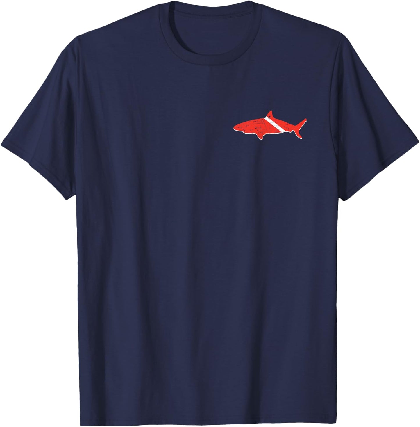 Shark Diving Flag Scuba Diver Down T-Shirt - T-Shirt | Navy