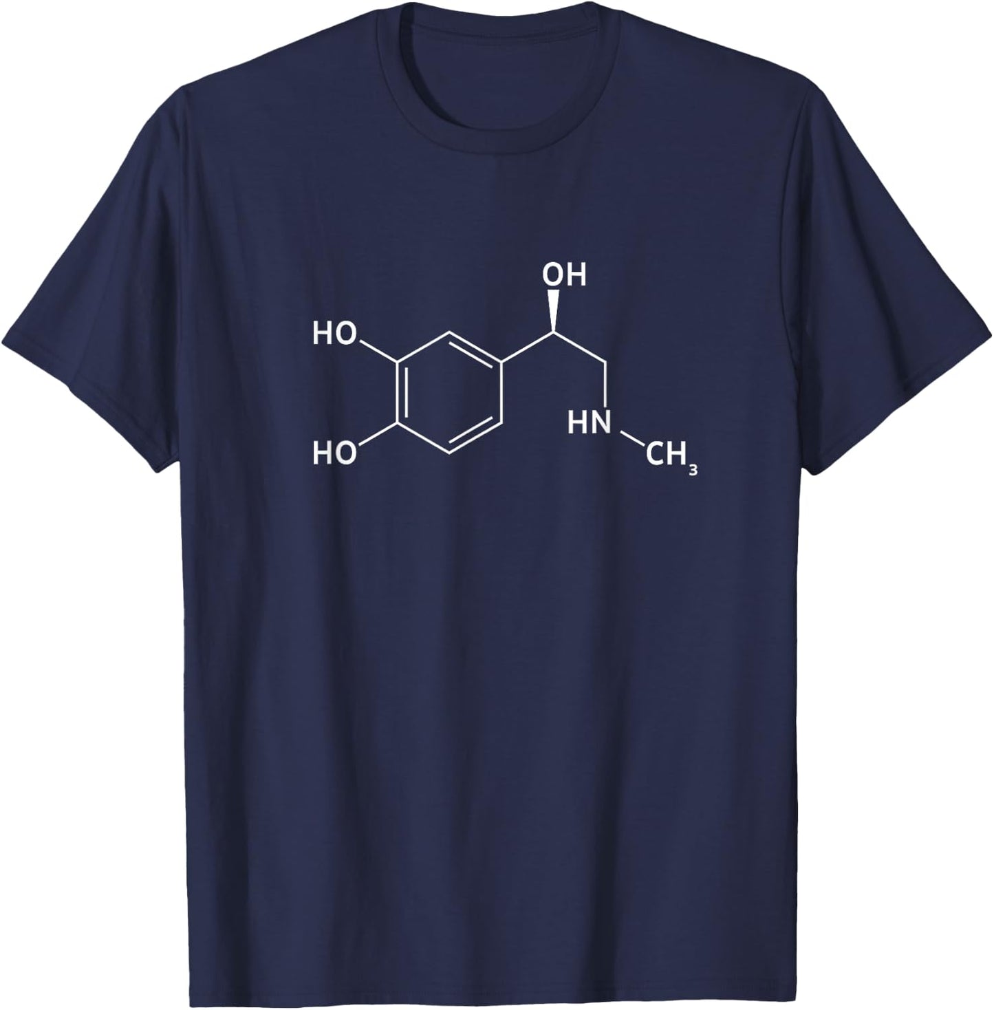 Cool Adrenaline Chemical Molecule Chemistry T Shirts T-Shirt - T-Shirt | Navy
