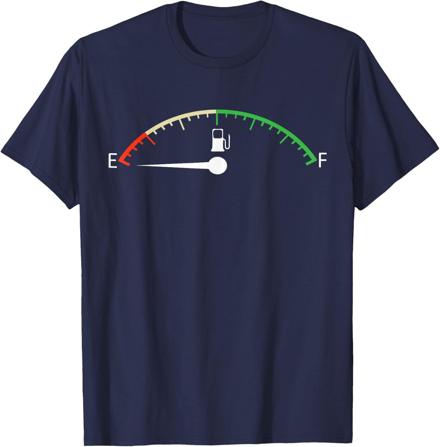 Gas Fuel Gauge Full tank Empty Full T-Shirt - T-Shirt | Navy