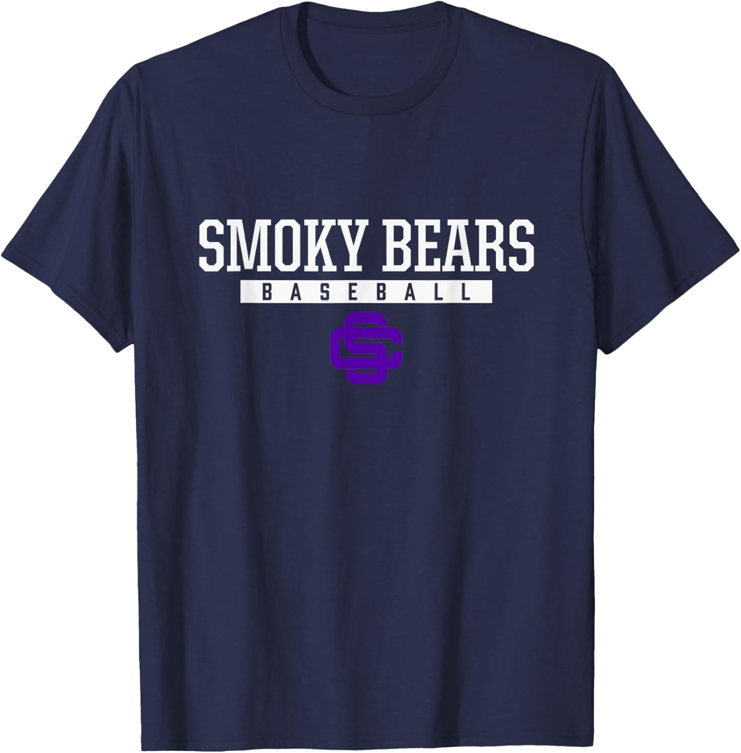 Sevier County Smoky Bears Logo Baseball HS T-Shirt - T-Shirt | Navy