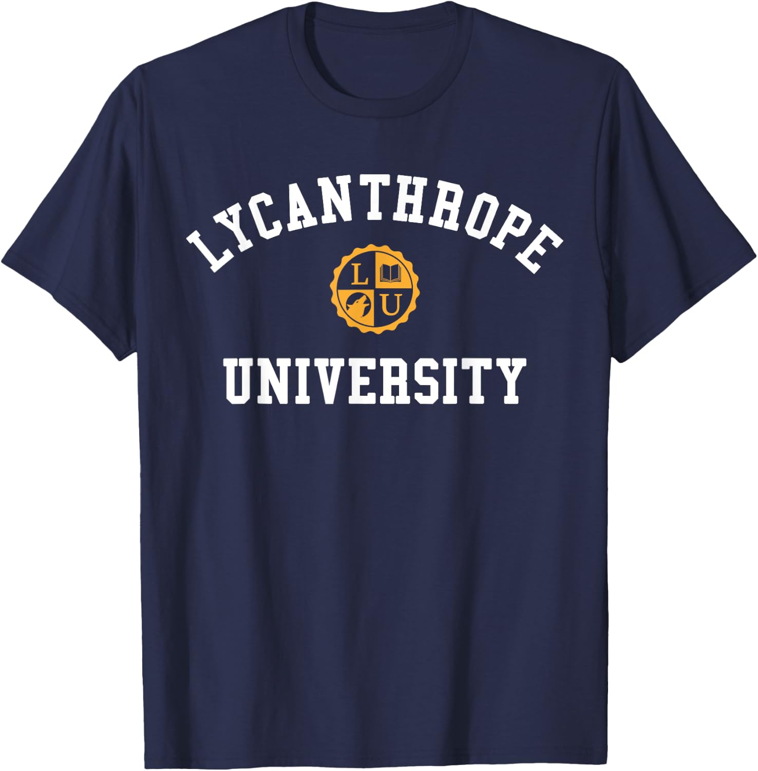 Lycanthrope | Funny Halloween Werewolf Lycan T-Shirt - T-Shirt | Navy