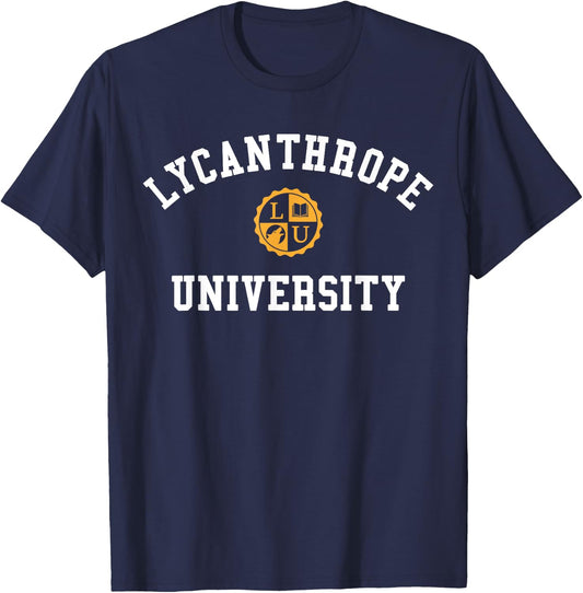 Lycanthrope | Funny Halloween Werewolf Lycan T-Shirt - T-Shirt | Navy