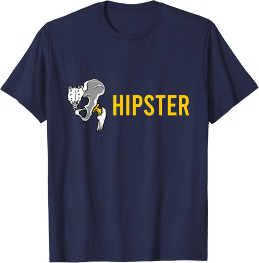 Pelvic Bone Hipster Funny Orthopaedic Doctor Surgeon Gift T-Shirt - T-Shirt | Navy