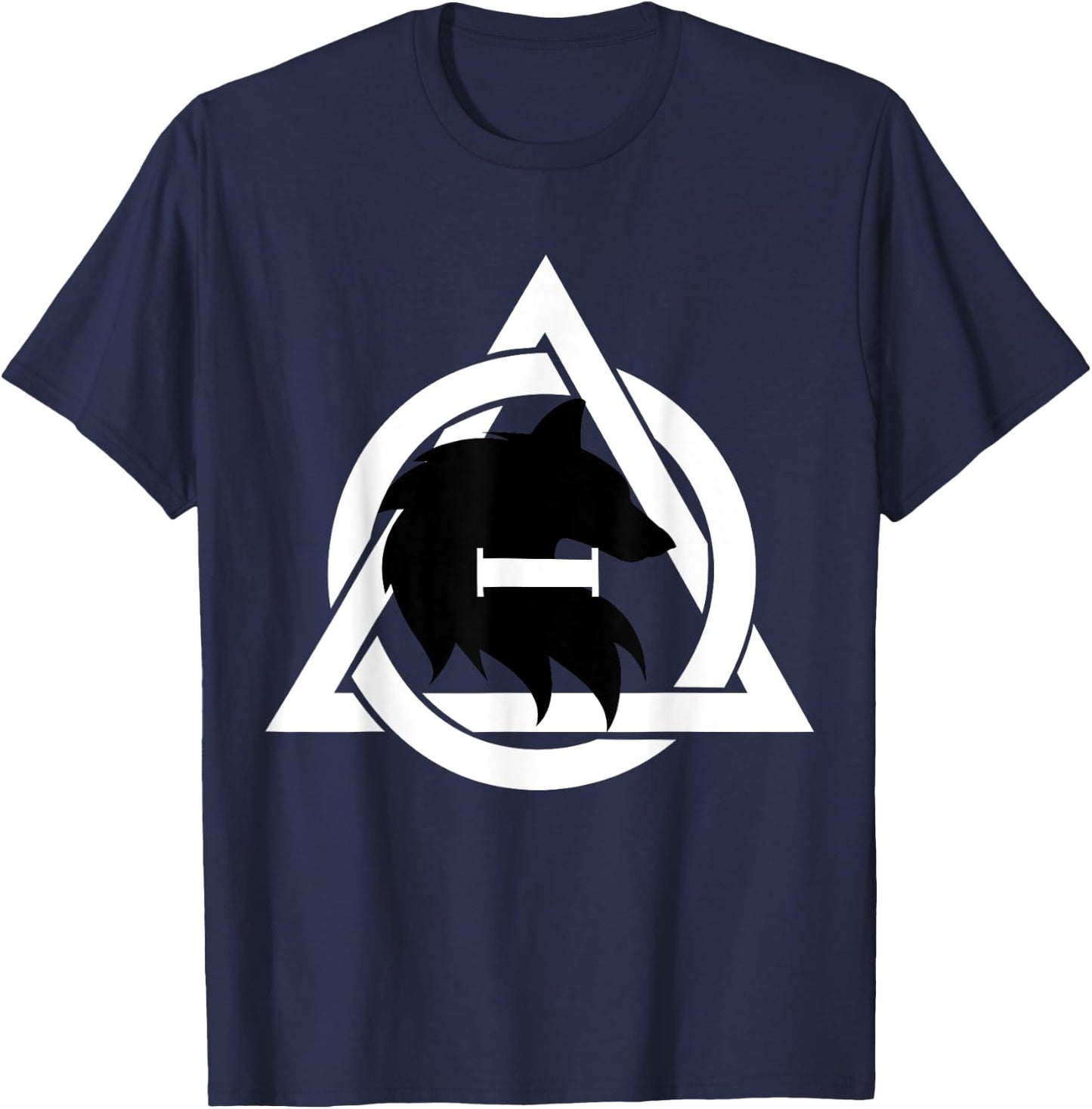 Therian Theta Delta Wolf Dog T-Shirt - T-Shirt | Navy