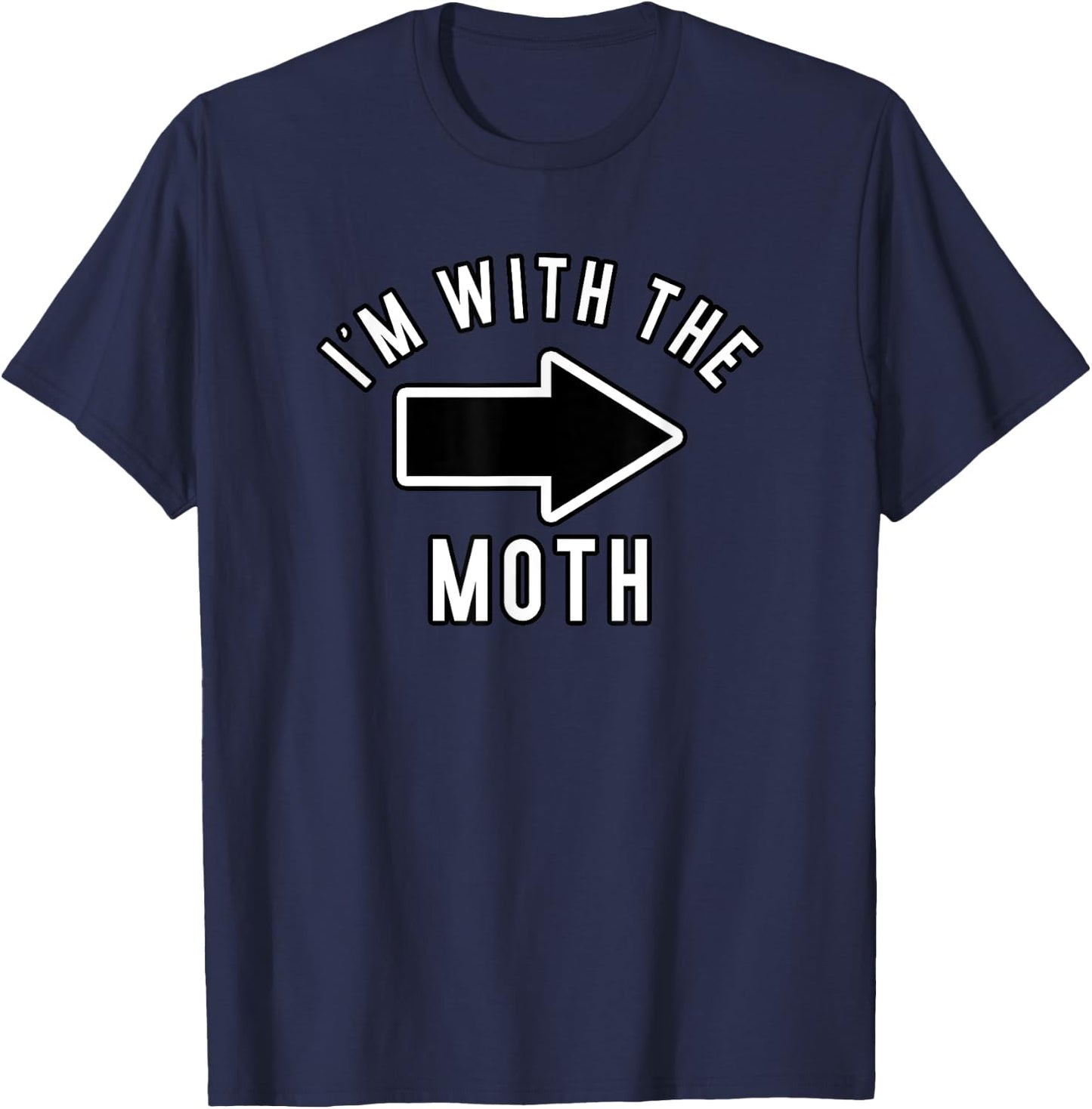 Couples Halloween Costume Shirts I'm With The Moth T-Shirt - T-Shirt | Navy