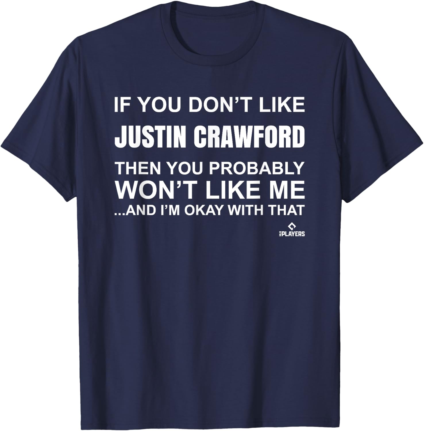 Justin Crawford Prospect Baseball Fan Gear T-Shirt - T-Shirt | Navy