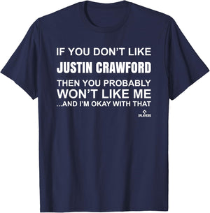 Justin Crawford Prospect Baseball Fan Gear T-Shirt - T-Shirt | Navy