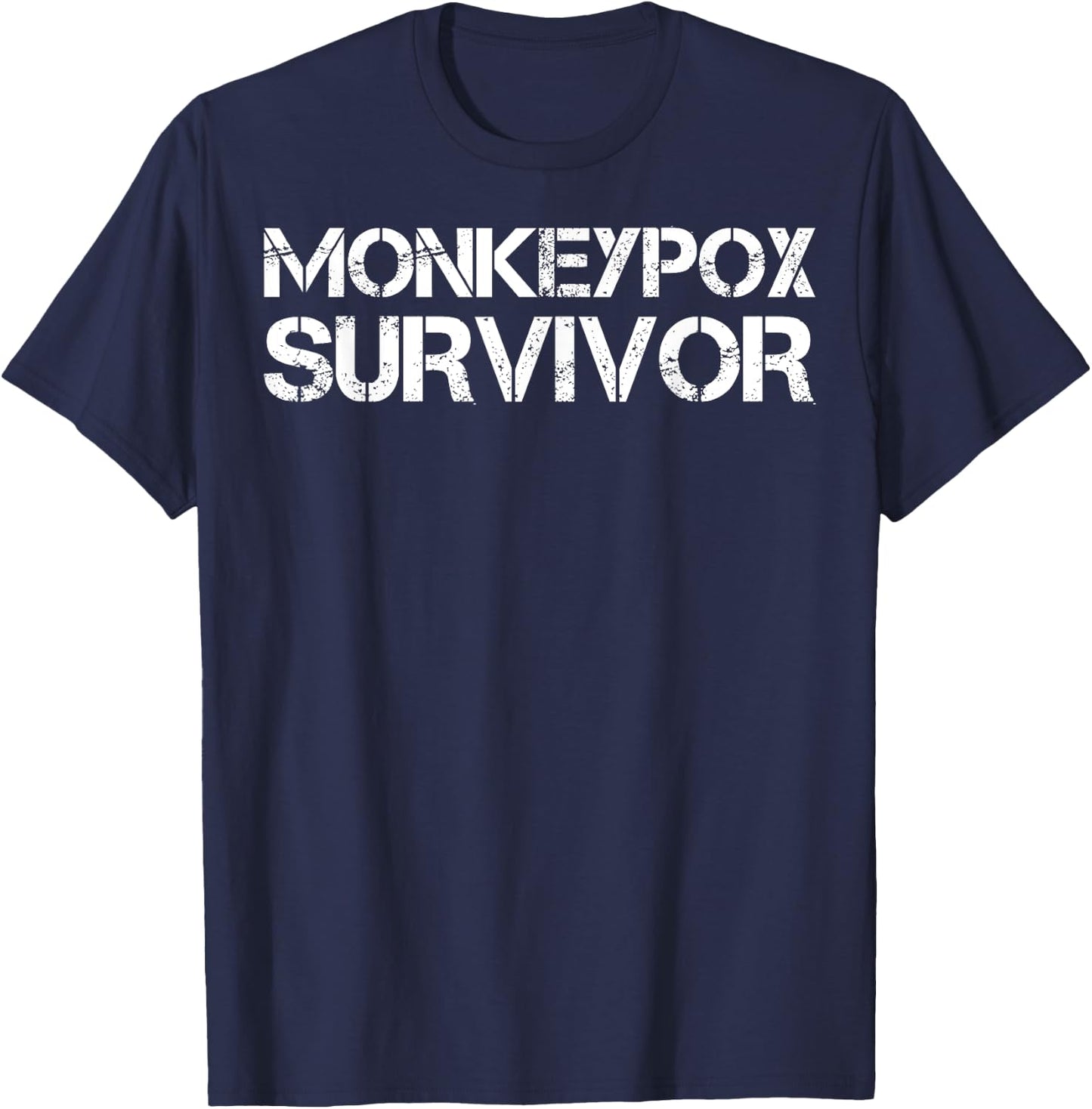 Monkeypox Survivor T-Shirt - T-Shirt | Navy