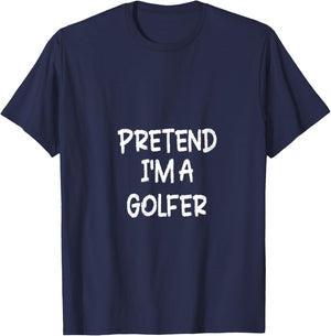 Pretend I'm a Golfer Lazy Last Minute Halloween Costume V-Neck T-Shirt - T-Shirt | Navy