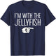 I'm With The Jellyfish Matching Costume Lazy Halloween Party T-Shirt - T-Shirt | Navy