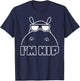 I'm Hip Cool Hippo Zoo Animal T-Shirt - T-Shirt | Navy