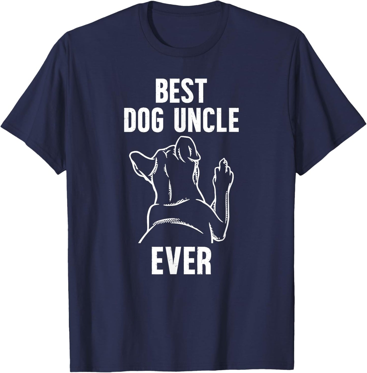 Best Dog Uncle Ever Dog Lover Uncle Dog T-Shirt - T-Shirt | Navy