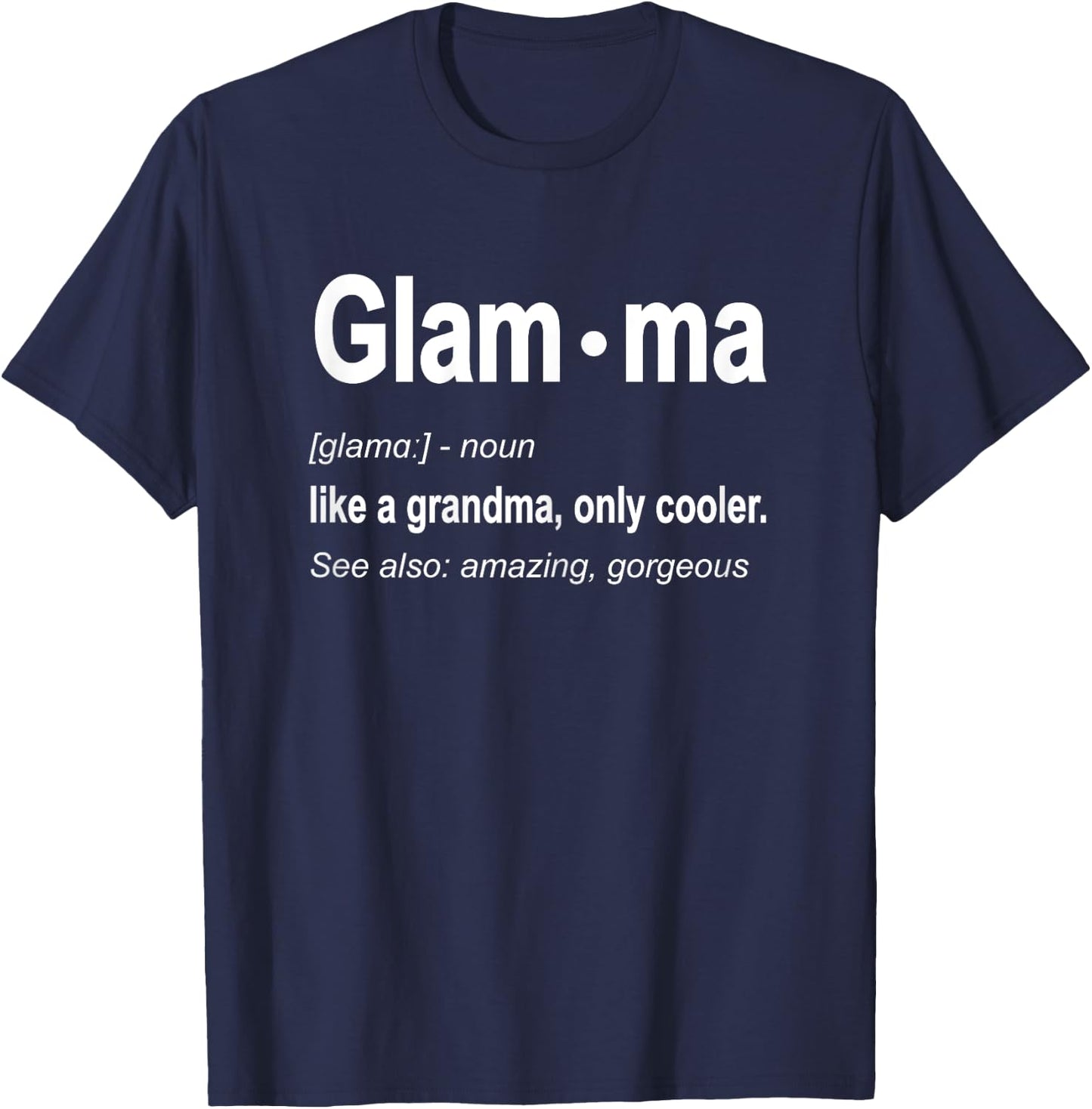 Glam-ma Grandmother Christmas T-Shirt - T-Shirt | Navy