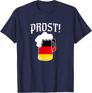 Cool Prost German Beer Oktoberfest and Bock Fest T-Shirt - T-Shirt | Navy