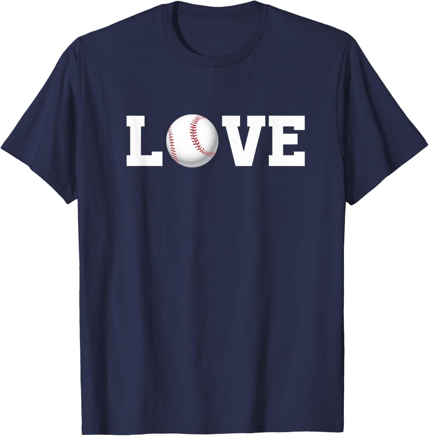 Gift baseball lovers, love baseball shirt T-Shirt - T-Shirt | Navy