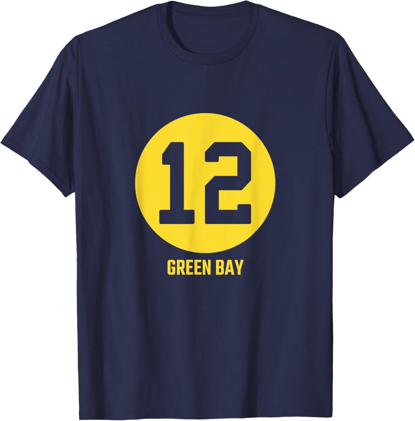 Acme Green Bay Number 12 Jersey T-Shirt - T-Shirt | Navy