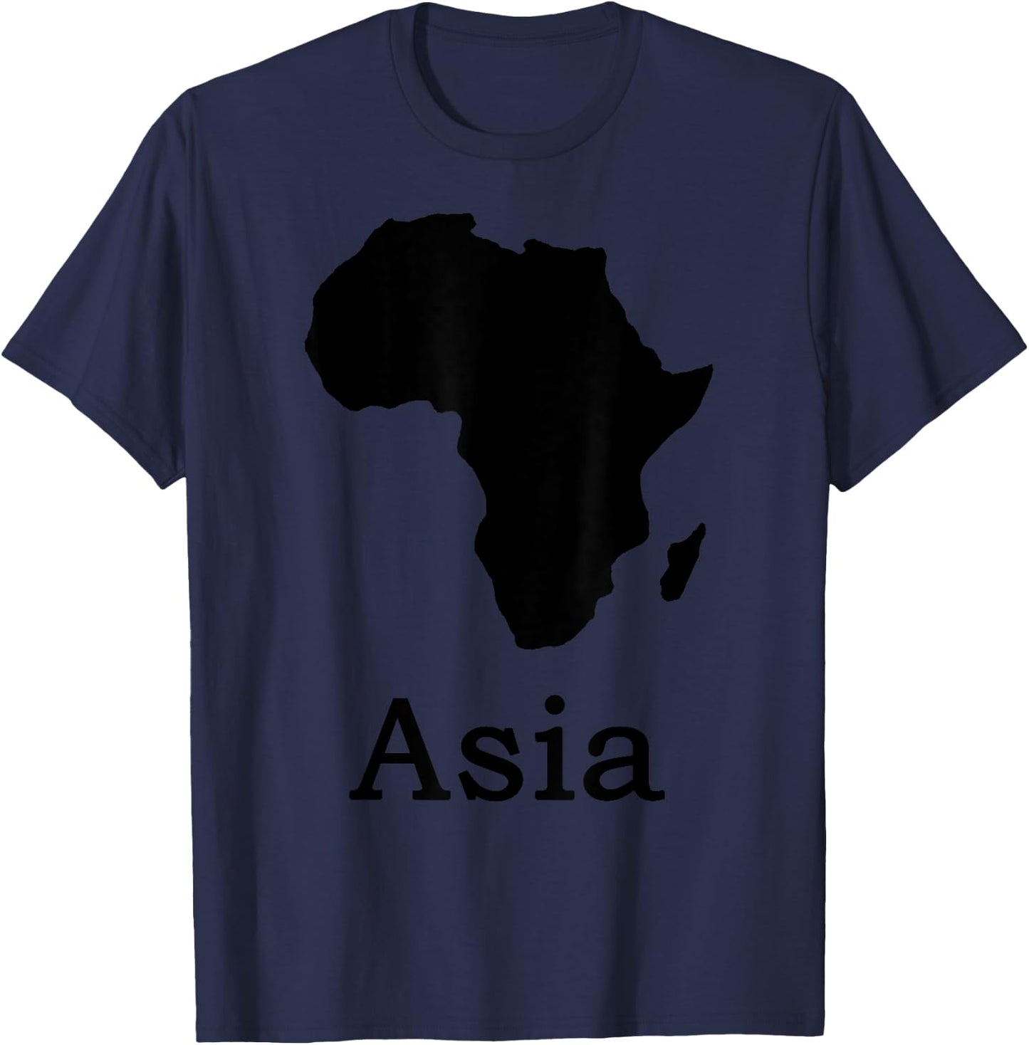 Funny Mixed-up Africa Asia T-Shirt - T-Shirt | Navy