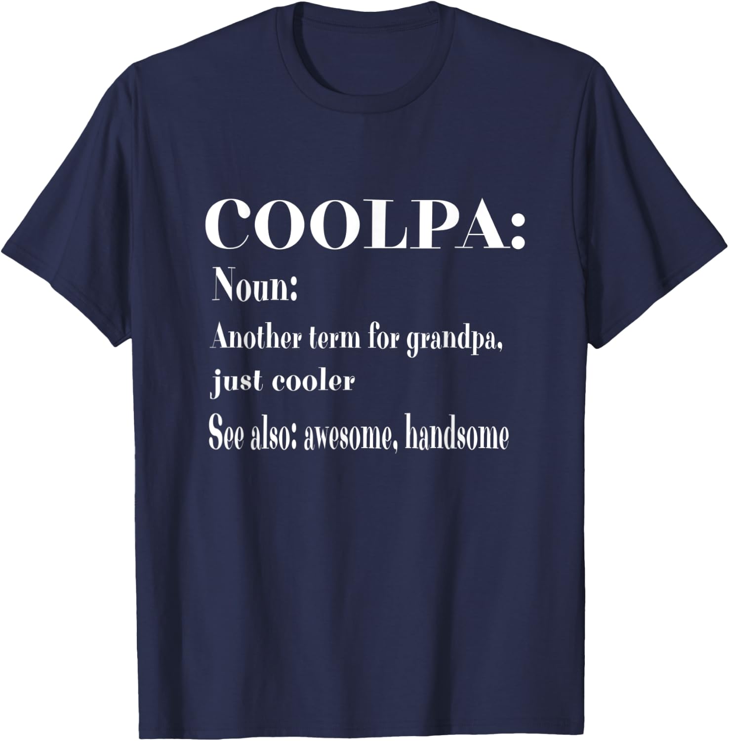 Coolpa Grandpa Grandad Pop T-Shirt - T-Shirt | Navy