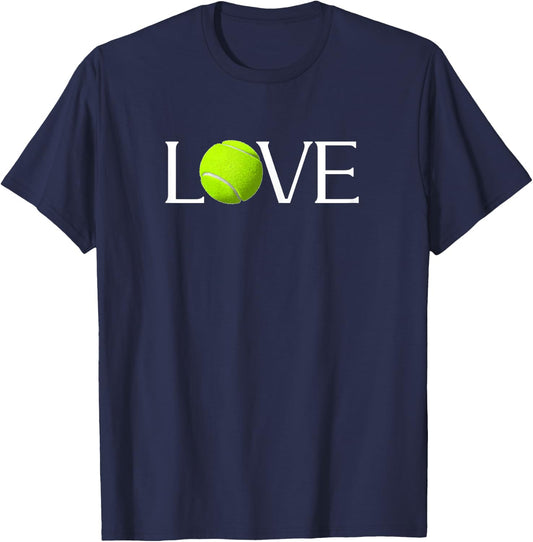 Tennis Love player fan match day gift T-Shirt - T-Shirt | Navy