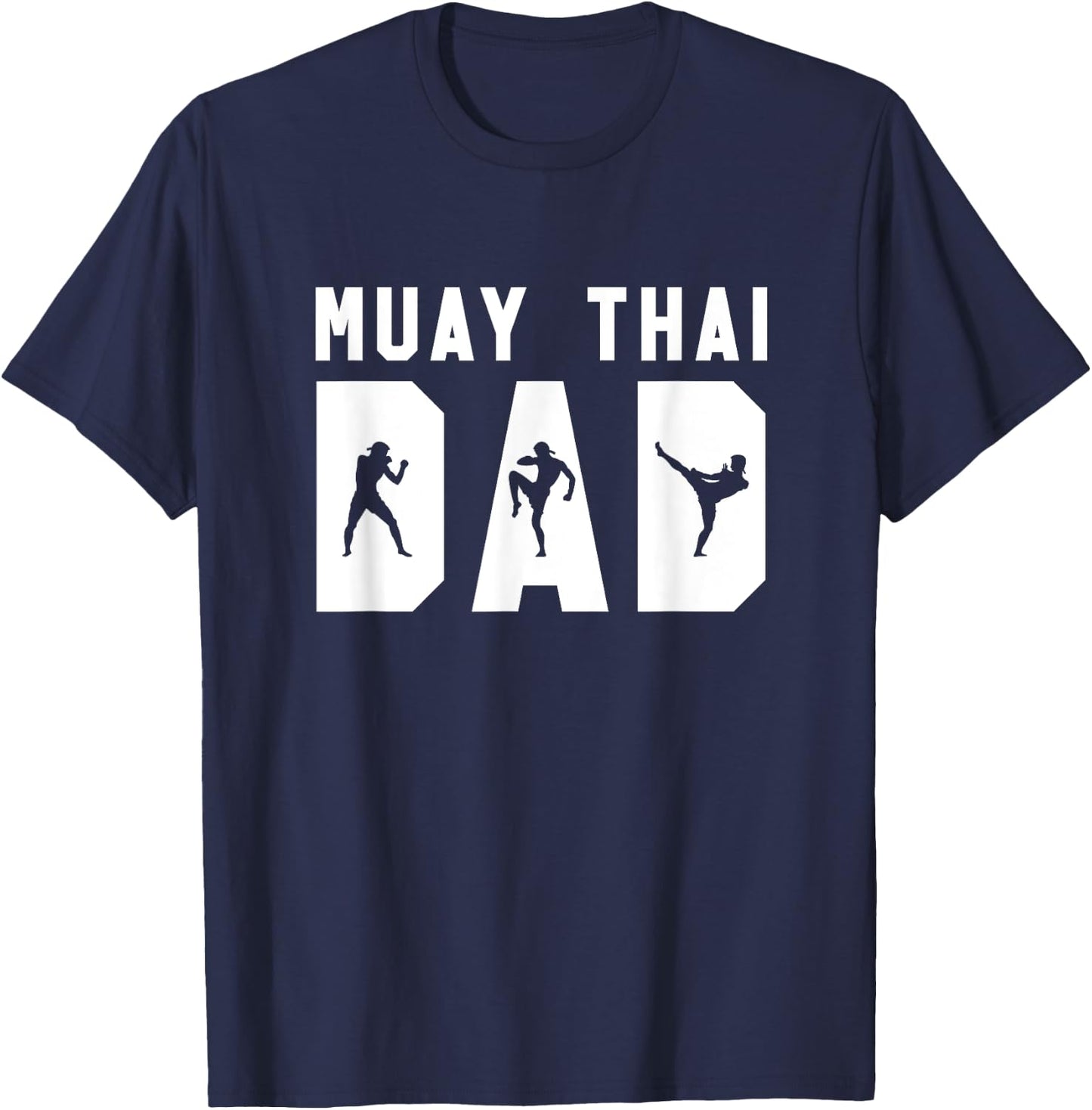 Muay Thai Dad Funny MMA Father Gift - White T-Shirt - T-Shirt | Navy