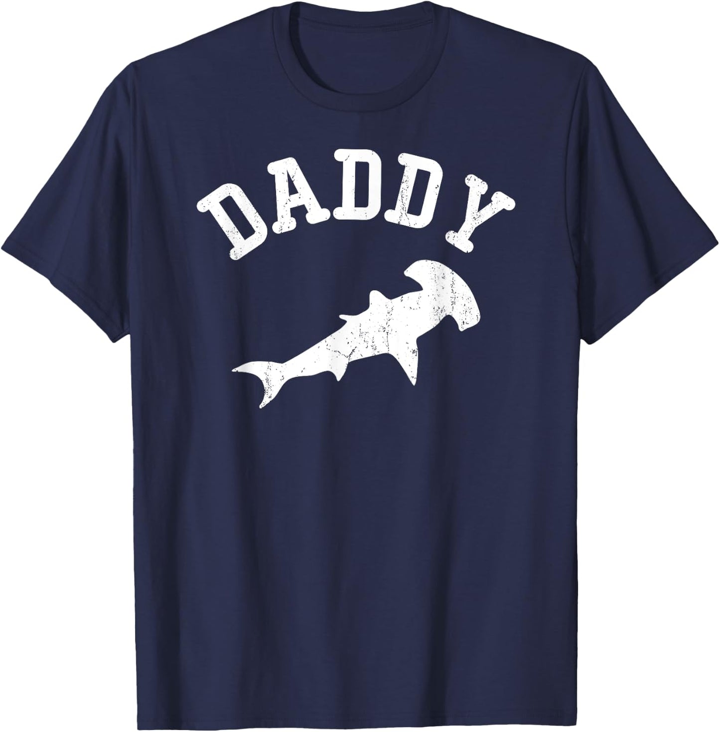 Daddy Hammerhead Shark vintage Gift ideas for Dad T-Shirt - T-Shirt | Navy
