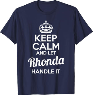 Rhonda Keep Calm and Let Rhonda Handle It T-Shirt - T-Shirt | Navy