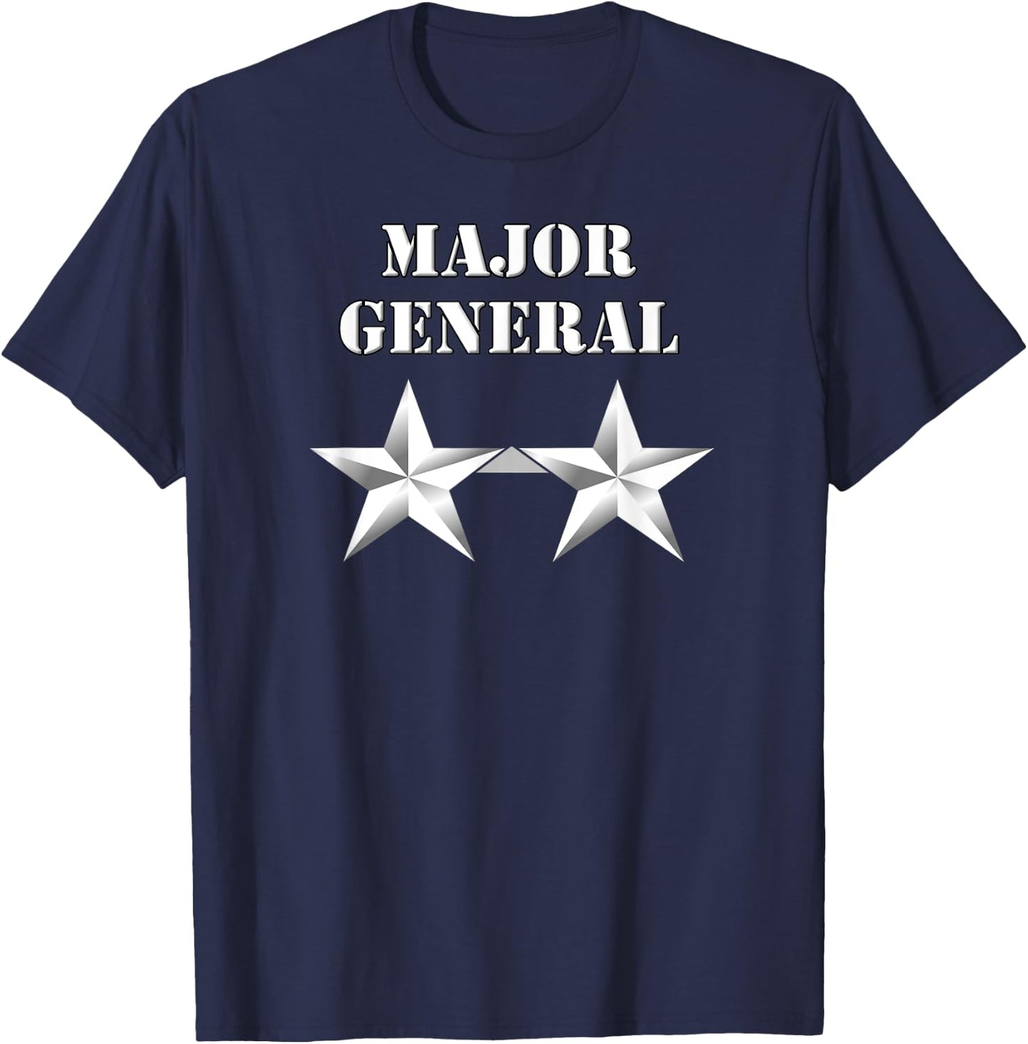 Major General - Army Officer Rank Insignia T-Shirt - T-Shirt | Navy
