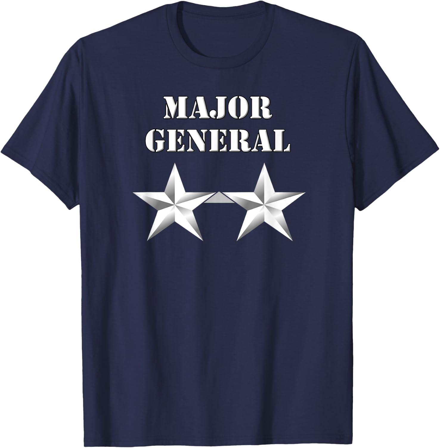 Major General - Army Officer Rank Insignia T-Shirt - T-Shirt | Navy