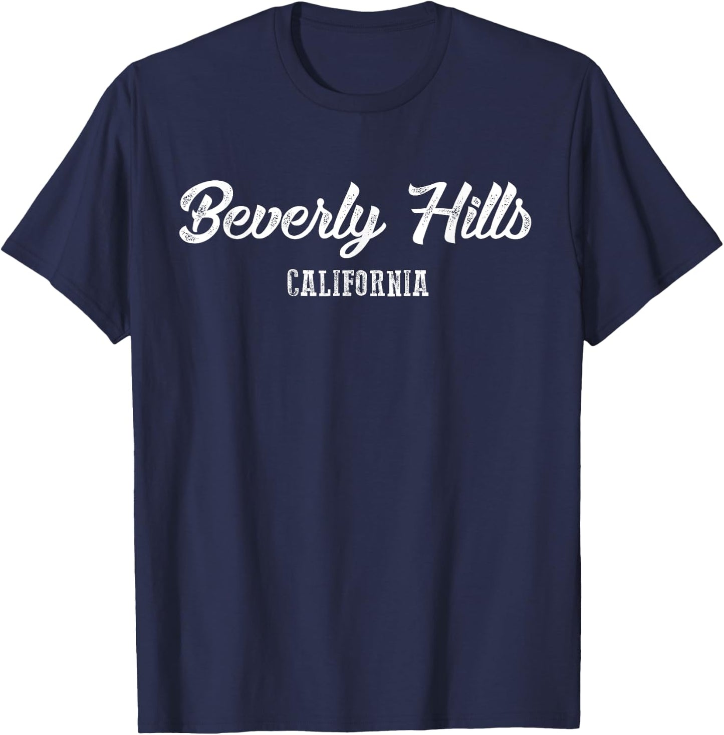 Beverly Hills T Shirt - California Souvenir Gift Shirt T-Shirt - T-Shirt | Navy