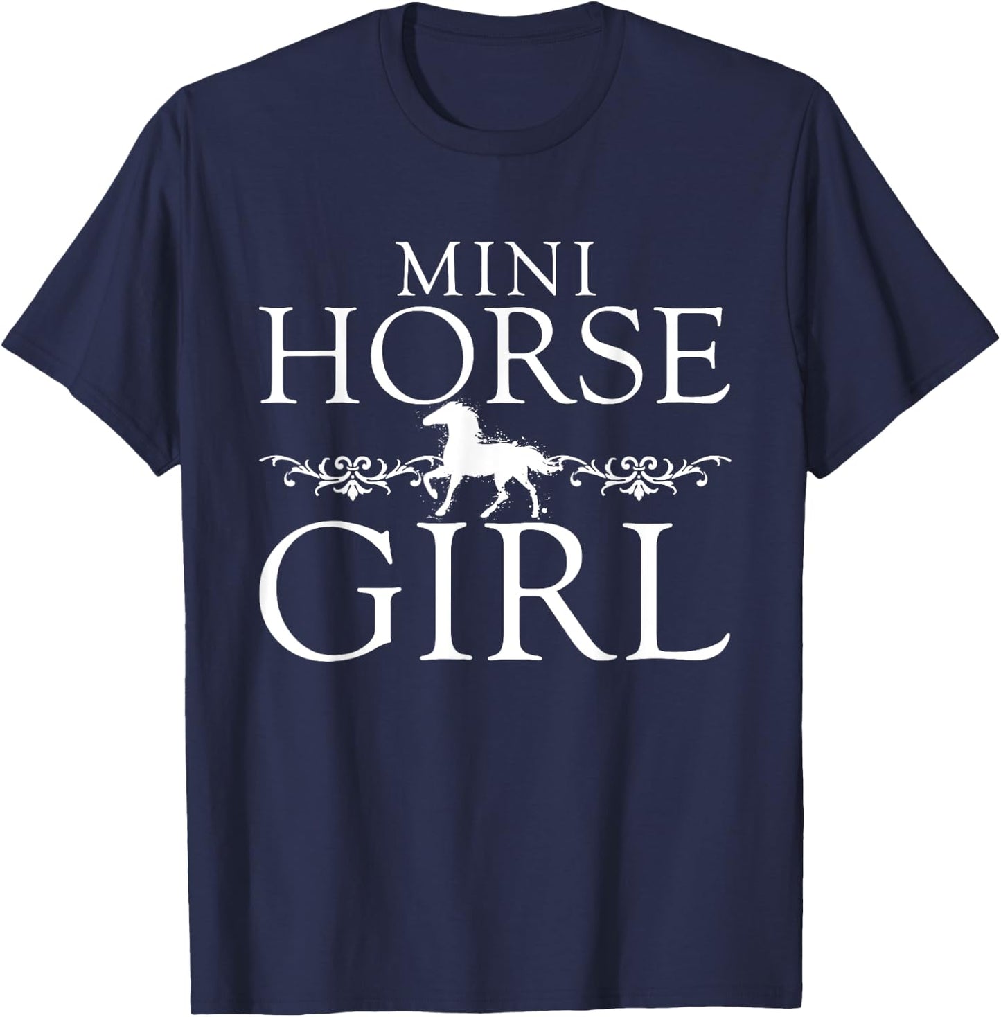 Mini Horse Girl Horse Lover Shirt Horse Gift Girls Women T-Shirt - T-Shirt | Navy