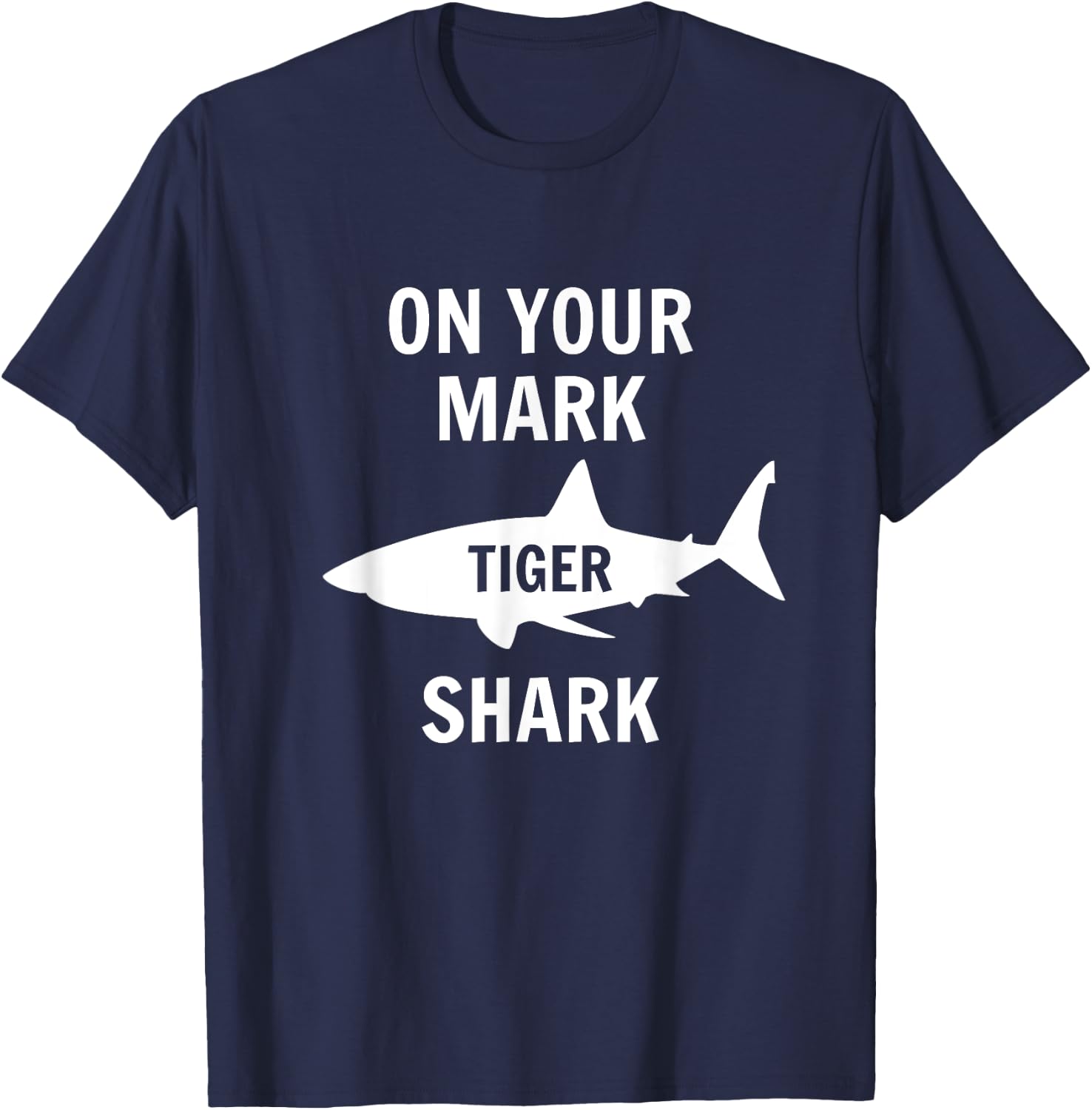 On Your Mark Tiger Shark Red T-Shirt - T-Shirt | Navy