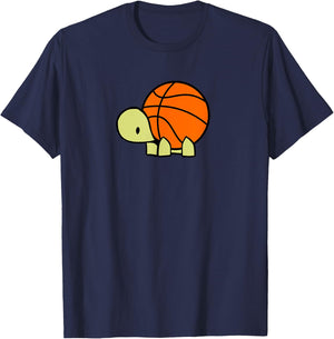 Max Turtle loves Basketball I Baller Turtles Team T-Shirt - T-Shirt | Navy