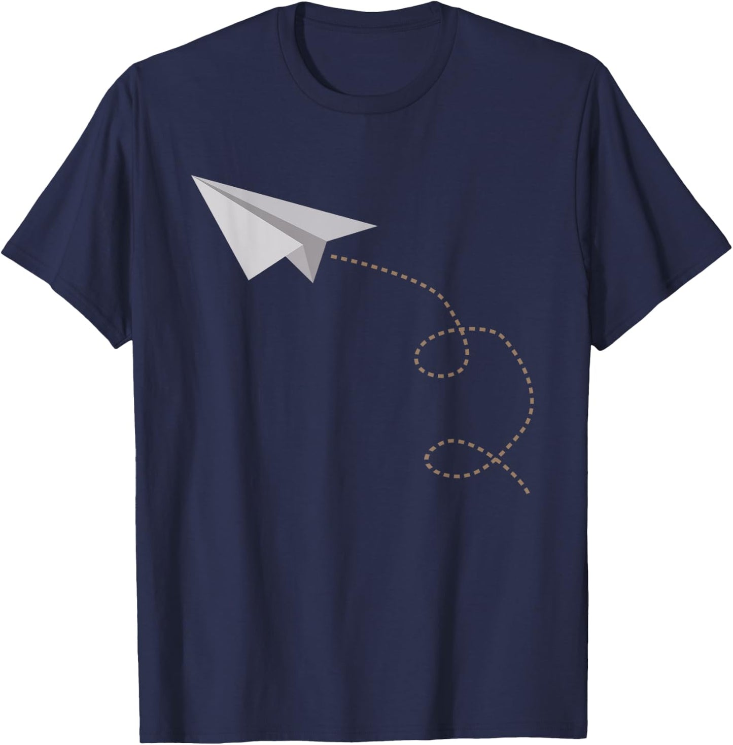 Flying Paper Airplane Awesome Paper Plane T-Shirt - T-Shirt | Navy