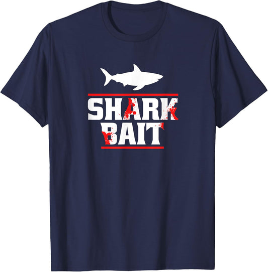 Shark Bait Funny Shark Lover T-Shirt - T-Shirt | Navy