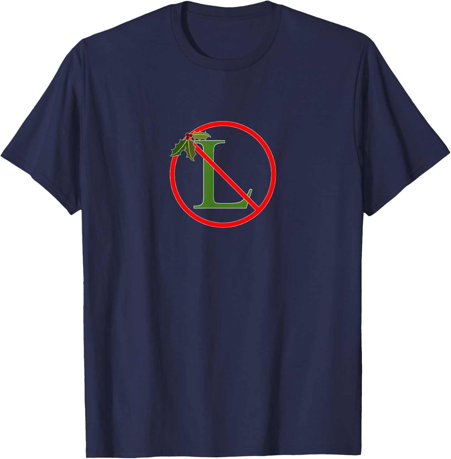 No "L" Noel Visual Pun Funny Christmas T-Shirt - T-Shirt | Navy