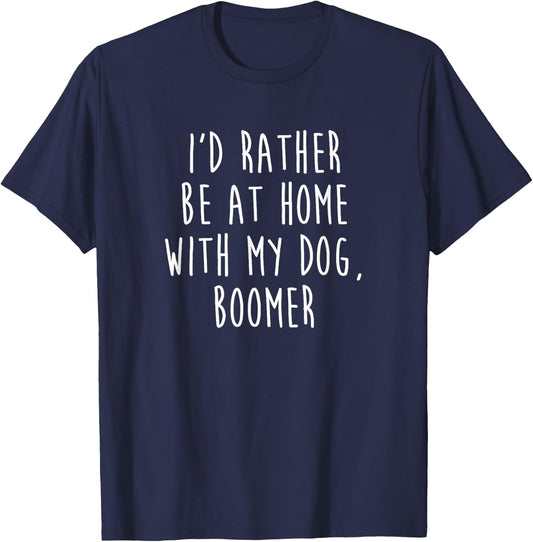 Boomer Dog Name Dog Gift T-Shirt - T-Shirt | Navy