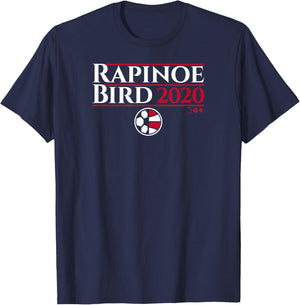 Megan Rapinoe, Sue Bird - Rapinoe Bird 2020 T-Shirt - T-Shirt | Navy